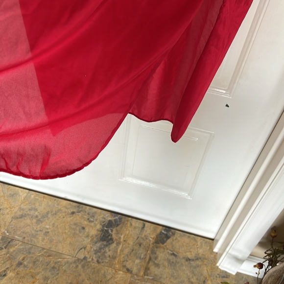 ❤️💋NWOT RED Slip Nightgown.Lace front&ShoulderStraps.Slit bothSides.Midi.M/L🌺 - Picture 8 of 12